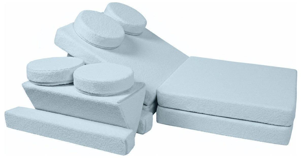 Bouclé Modular Kids Sofa, Foam Blocks