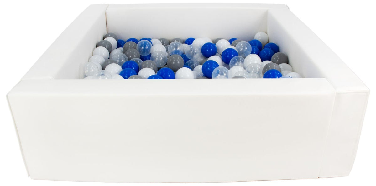 Square Eco-Leather Ball Pit with 200 Balls, 5 Elements