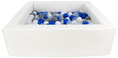 Square Eco-Leather Ball Pit with 200 Balls, 5 Elements