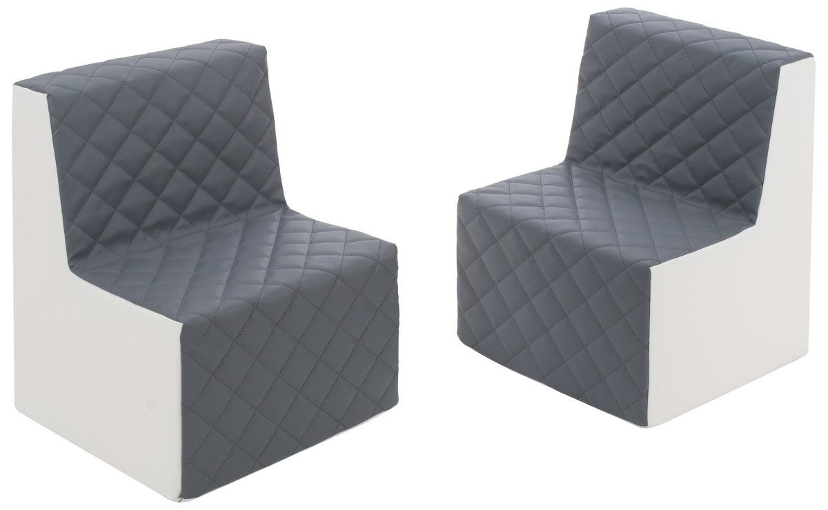 Kids Furniture Set: 2xarmchair, Eco Leather Quilted