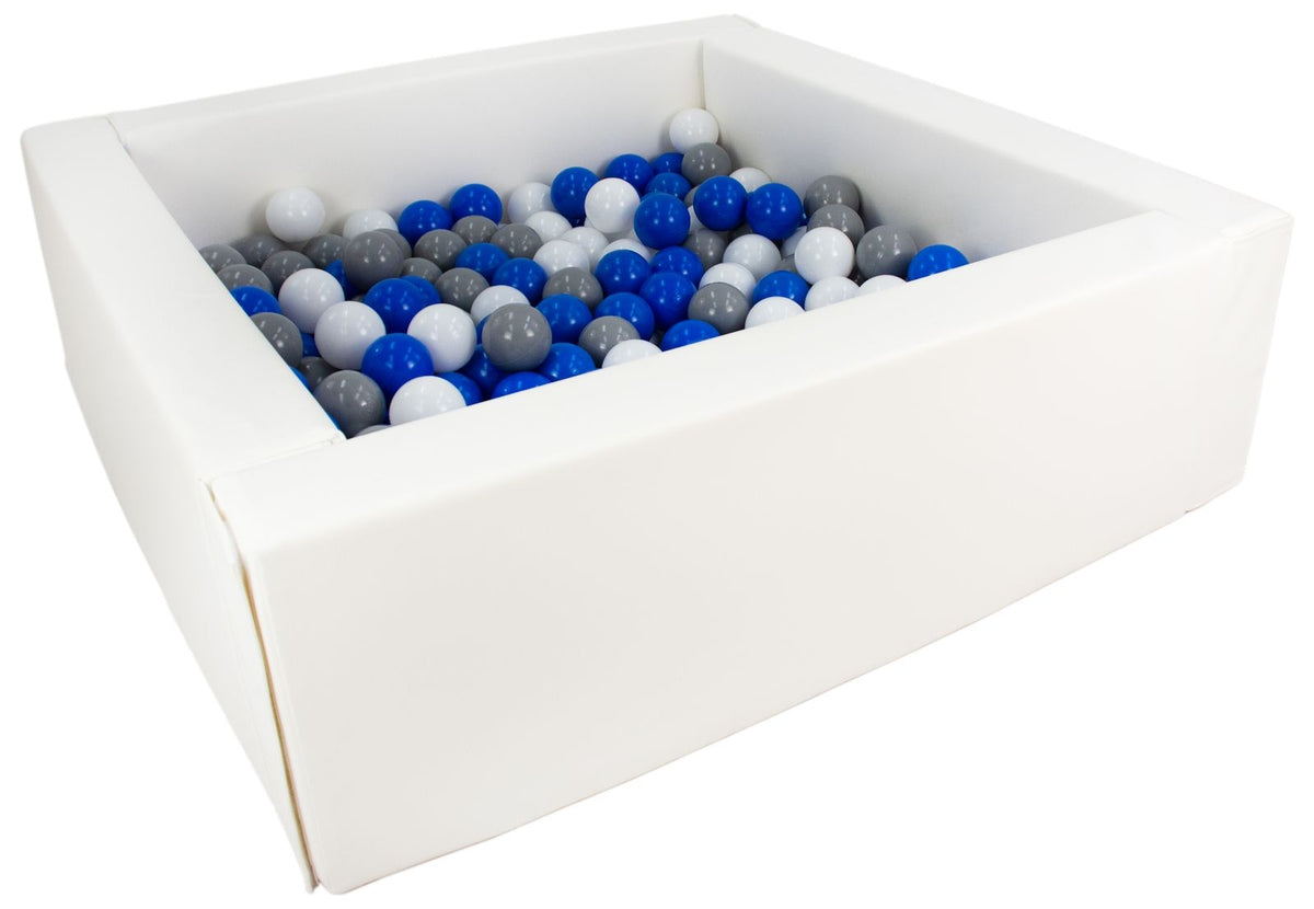 Square Eco-Leather Ball Pit with 200 Balls, 5 Elements
