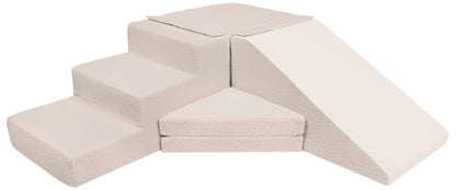 Bouclé Slide Set of 4 Large Foam Blocks