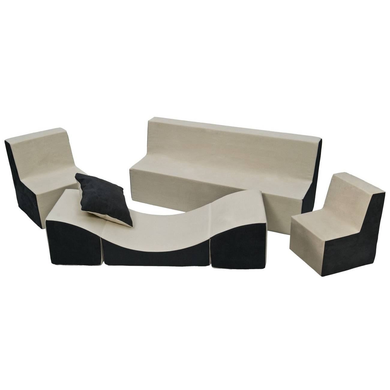 Velinda Kids' Room Seating Set - 2 Chairs - Sofa & Chaise Lounge