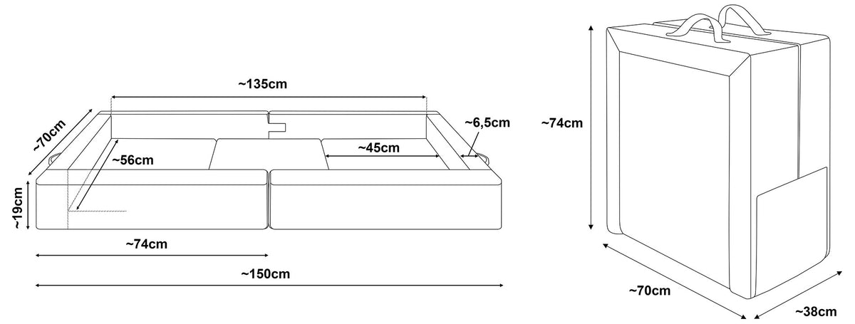 Velinda Foldable Foam Travel Cot