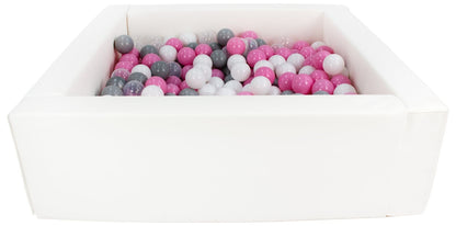 Square Eco-Leather Ball Pit with 300 Balls, 5 Elements
