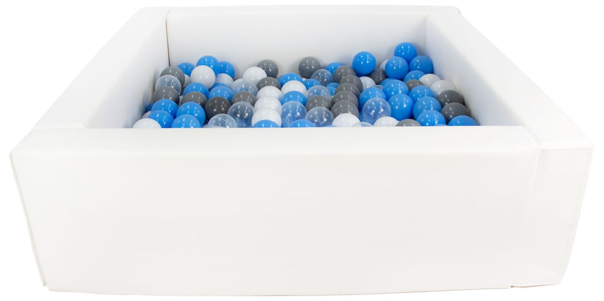 Square Eco-Leather Ball Pit with 200 Balls, 5 Elements