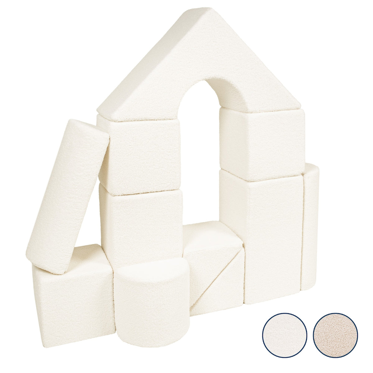 Bouclé Castle Set of 11 Large Foam Blocks