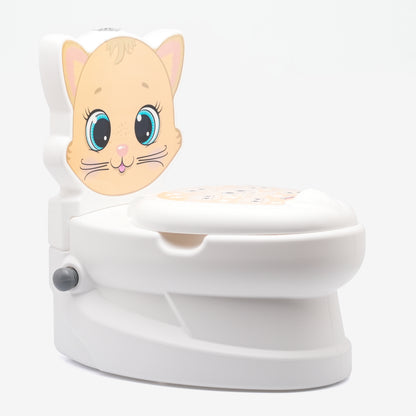 Potty Training Toilet for Boys and Girls with Lid Toilet Paper Holder and Flush Sound – Perfect for Toddler Potty Training