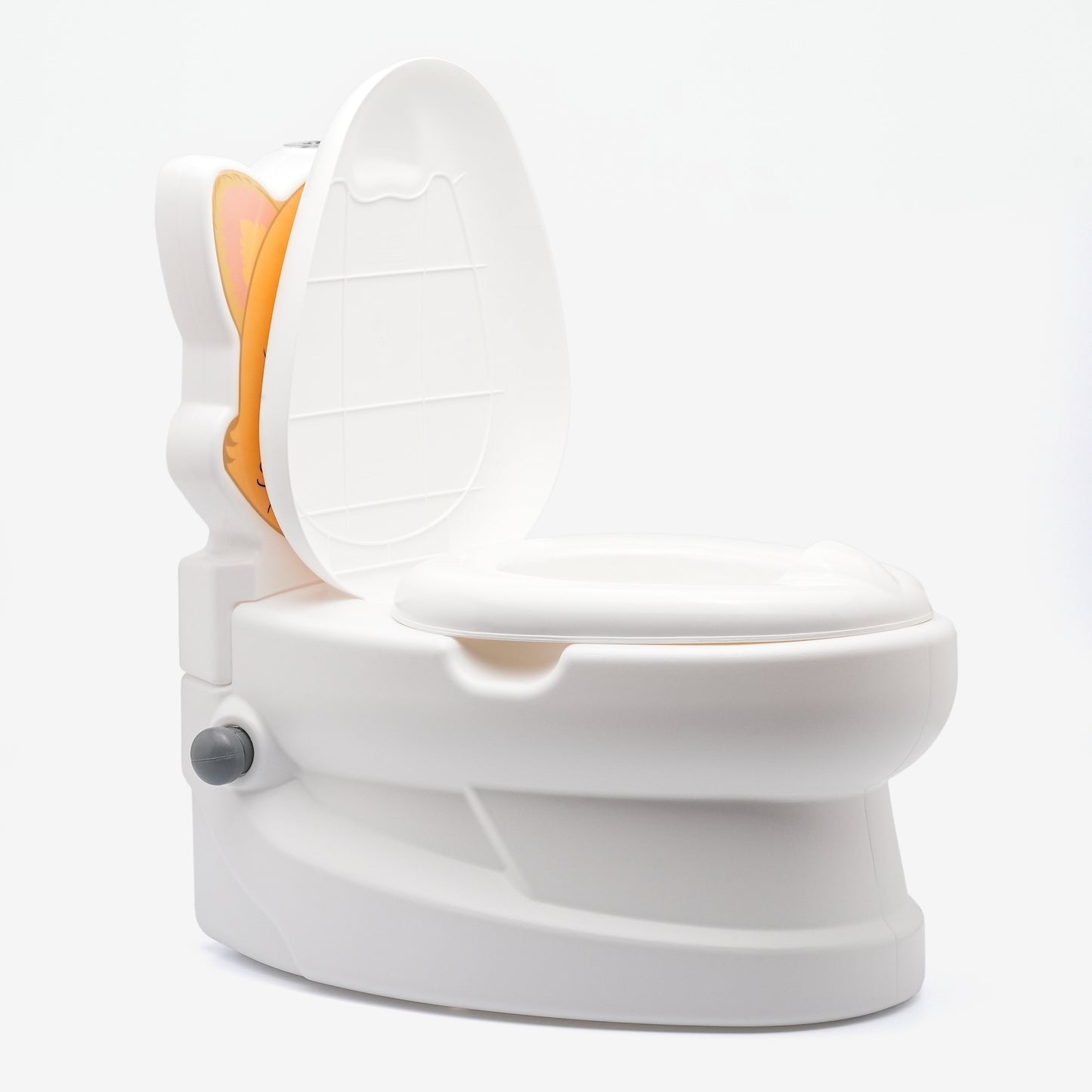 Potty Training Toilet for Boys and Girls with Lid Toilet Paper Holder and Flush Sound – Perfect for Toddler Potty Training