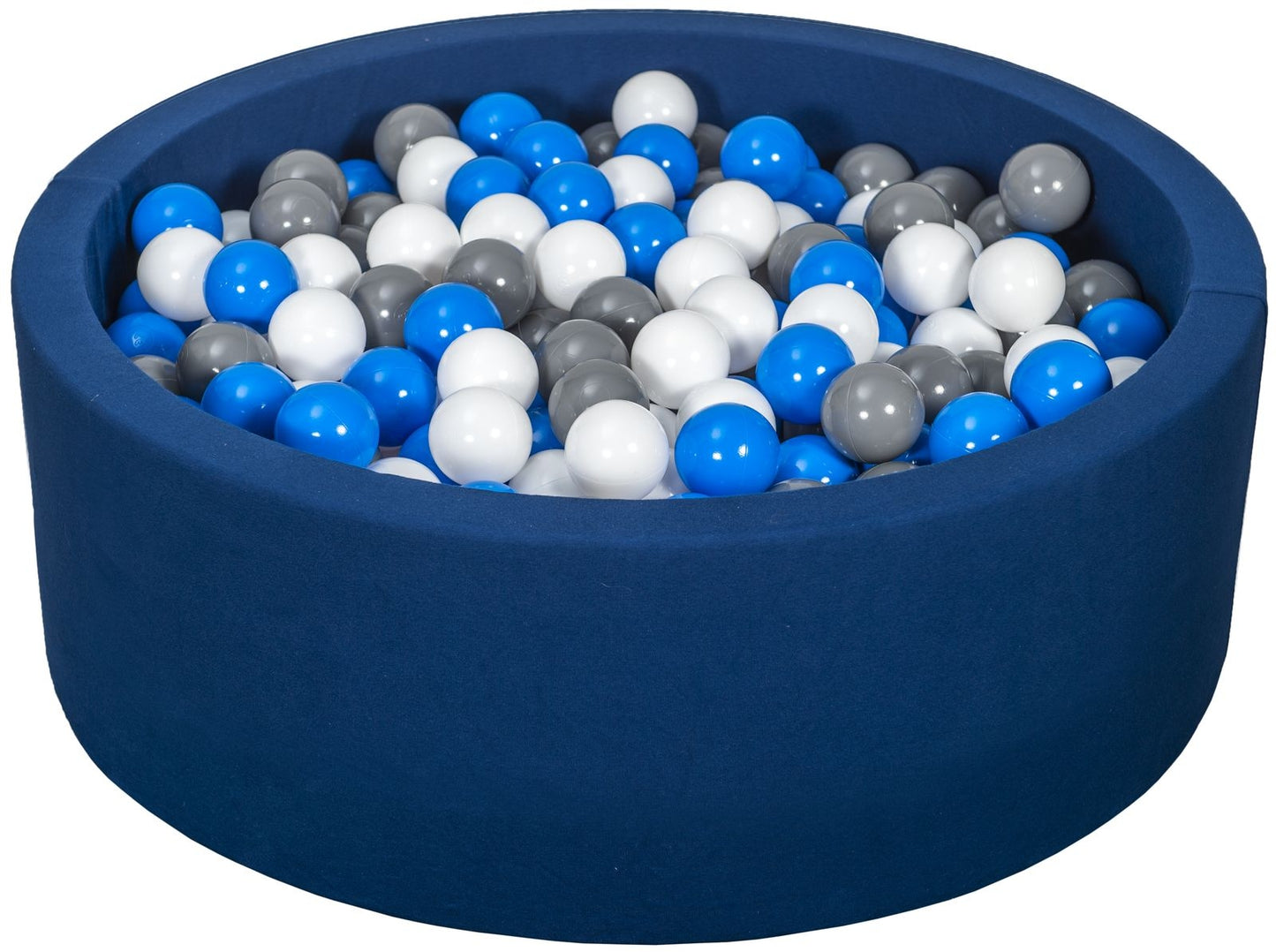 Velinda Soft Jersey Ball Pit with 450 Balls - Navy Blue, Baby & Kids Play Gift, 90cm