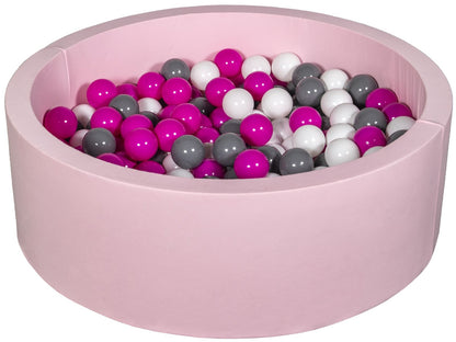 Velinda Soft Jersey Ball Pit with 200 Balls - Pink, Baby & Kids Play Gift, 90cm