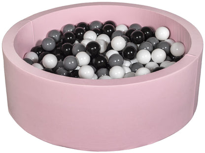 Velinda Soft Jersey Ball Pit with 200 Balls - Pink, Baby & Kids Play Gift, 90cm