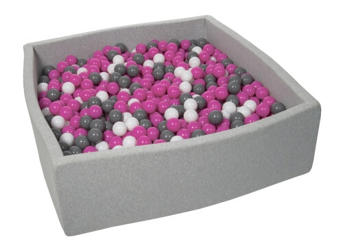 Velinda Soft Jersey Ball Pit with 1200 Balls - 110x110cm - Baby & Kids Play Gift