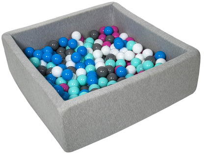 Velinda Soft Jersey Ball Pit with 200 Balls - 90x90cm, Baby & Kids Play Gift