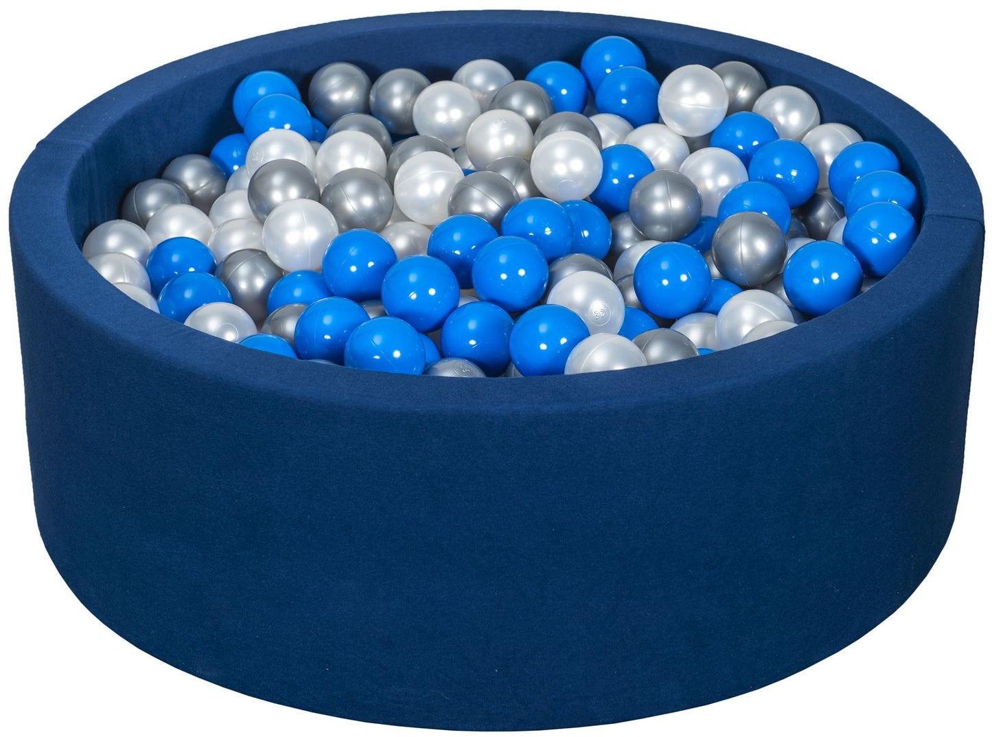 Velinda Soft Jersey Ball Pit with 450 Balls - Navy Blue, Baby & Kids Play Gift, 90cm