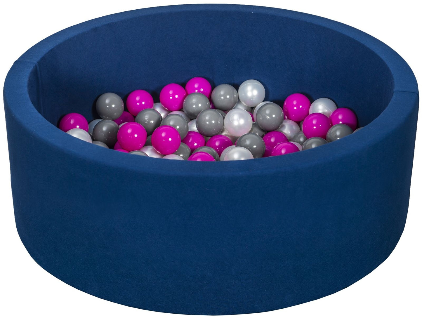 Velinda Soft Jersey Ball Pit with 150 Balls - Navy Blue - Baby & Kids Play Toy