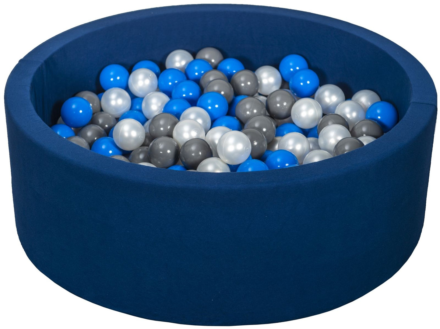 Velinda Soft Jersey Ball Pit with 200 Balls - Navy Blue, Baby & Kids Play Gift, 90cm