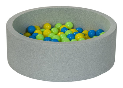 Velinda Soft Jersey Ball Pit with 200 Balls - Baby & Kids Play Gift - 90cm