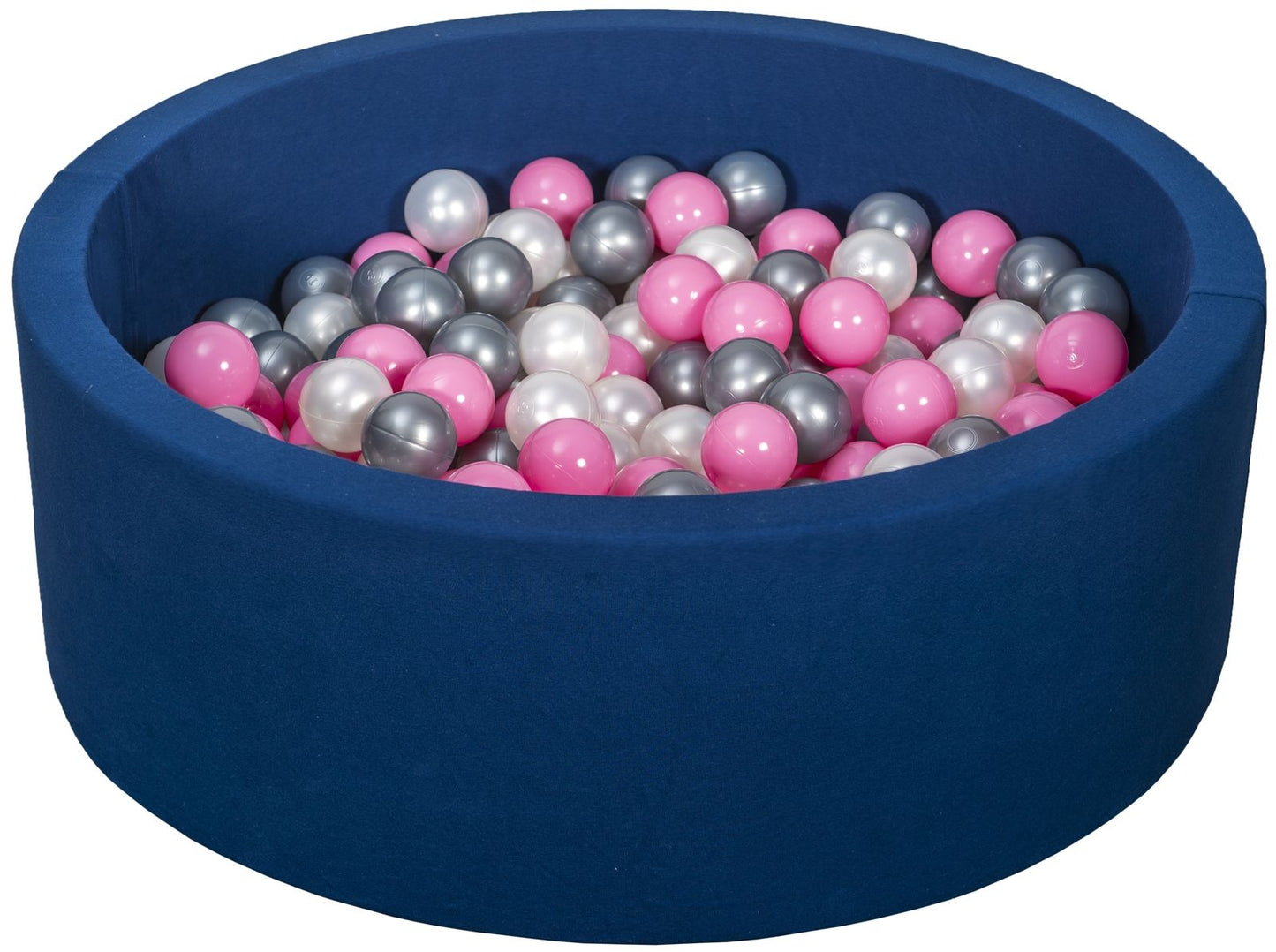 Velinda Soft Jersey Ball Pit with 300 Balls - Navy Blue, Baby & Kids Play Gift, 80cm