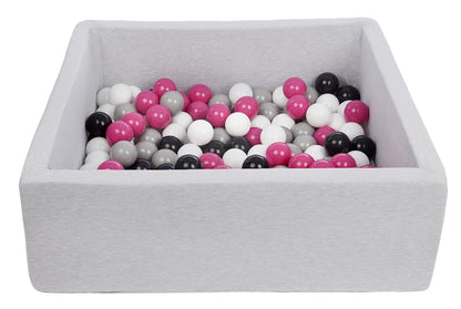 Velinda Soft Jersey Ball Pit with 150 Balls - 90x90cm, Baby & Kids Play Gift