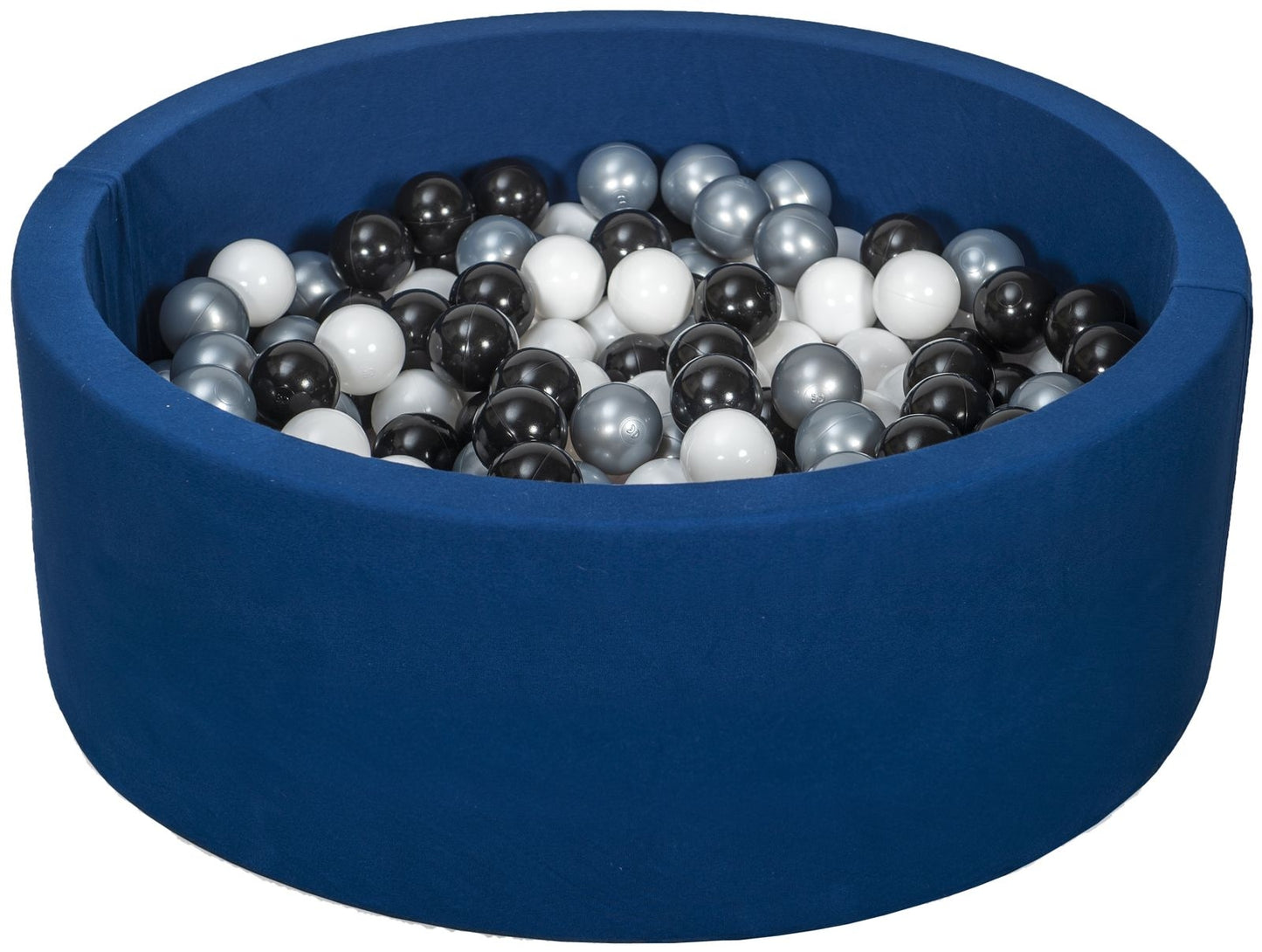 Velinda Soft Jersey Ball Pit with 200 Balls - Navy Blue, Baby & Kids Play Gift, 90cm