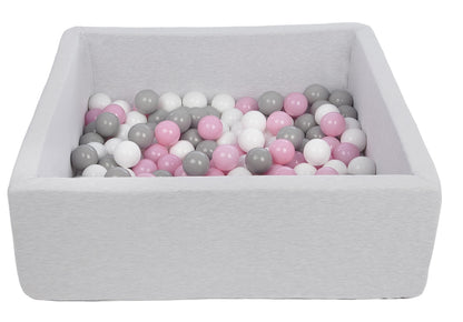 Velinda Soft Jersey Ball Pit with 150 Balls - 90x90cm, Baby & Kids Play Gift