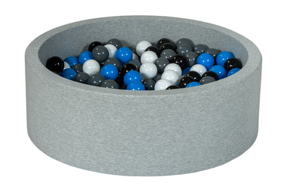 Velinda Soft Jersey Ball Pit with 300 Balls - Baby & Kids Play Gift - 80cm