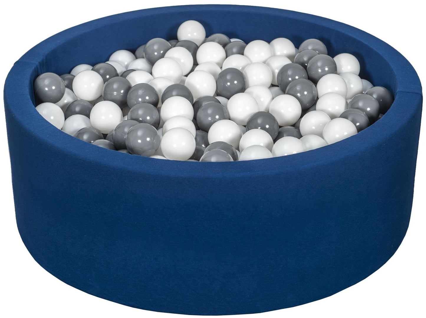 Velinda Soft Jersey Ball Pit with 450 Balls - Navy Blue, Baby & Kids Play Gift, 90cm