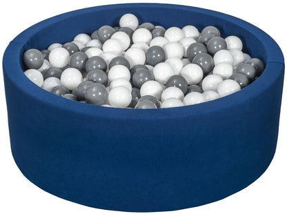 Velinda Soft Jersey Ball Pit with 450 Balls - Navy Blue - Baby & Kids Play Gift - 90cm