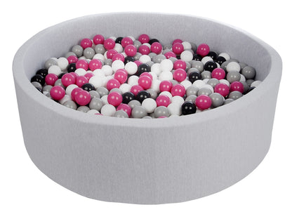 Velinda Soft Jersey Ball Pit with 900 Balls - 125cm Diameter, Baby & Kids Play Gift