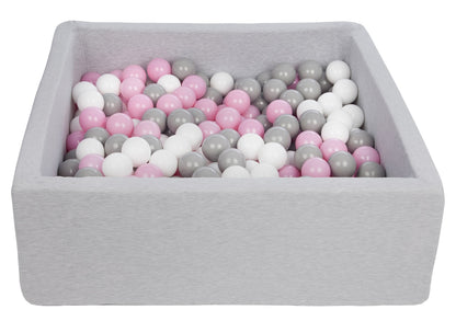 Velinda Soft Jersey Ball Pit with 200 Balls - 90x90cm, Baby & Kids Play Gift