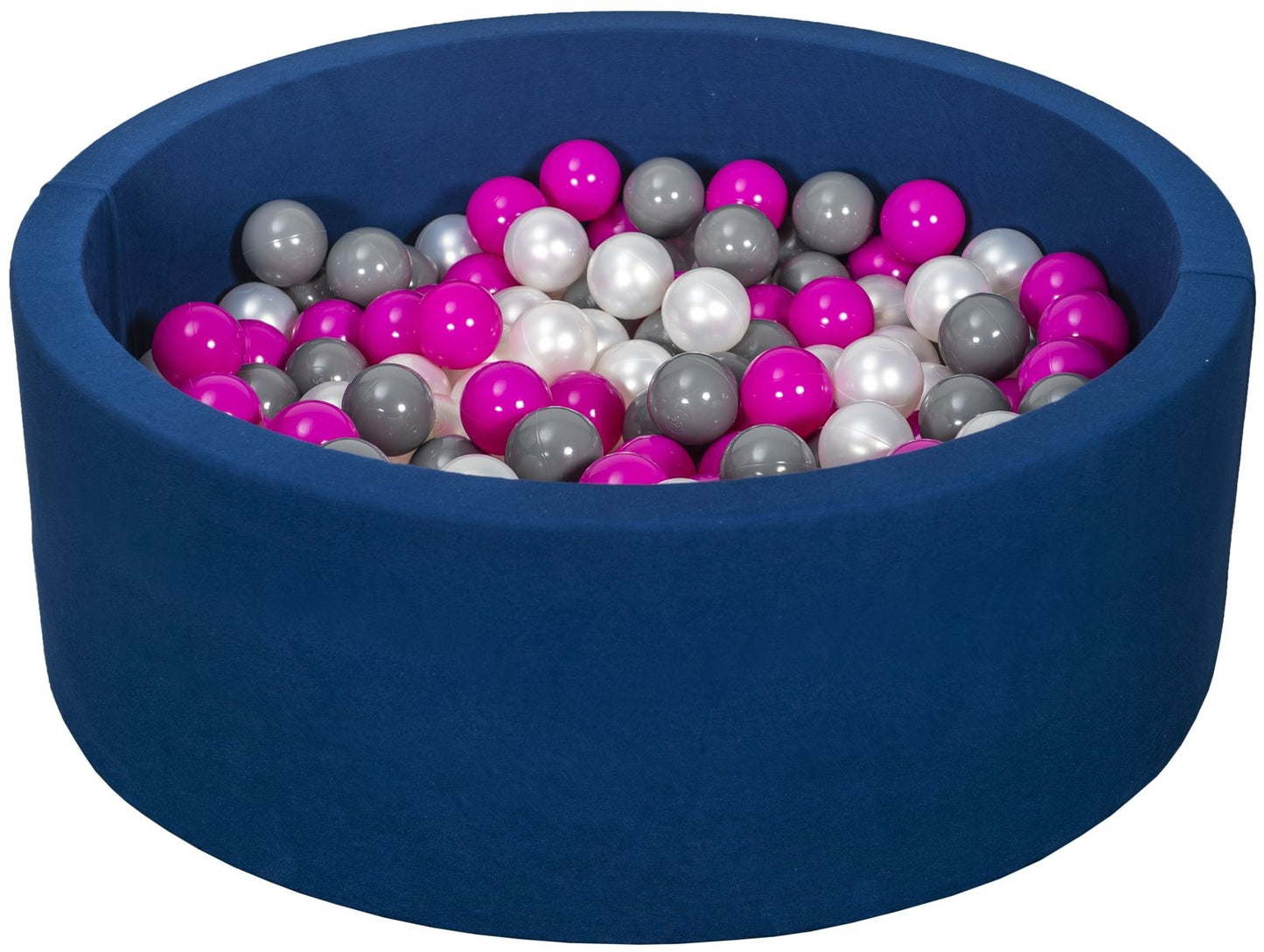 Velinda Soft Jersey Ball Pit with 300 Balls - Navy Blue, Baby & Kids Play Gift, 80cm