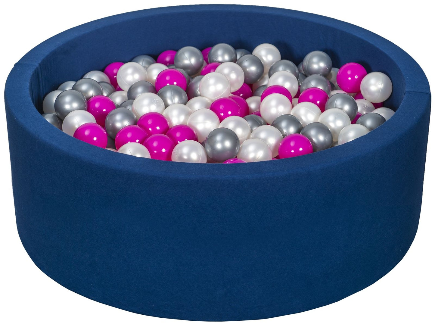 Velinda Soft Jersey Ball Pit with 450 Balls - Navy Blue, Baby & Kids Play Gift, 90cm