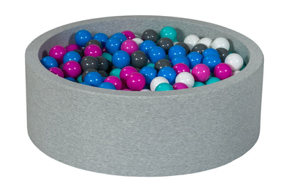 Velinda Soft Jersey Ball Pit with 450 Balls - Baby & Kids Play Gift - 90cm