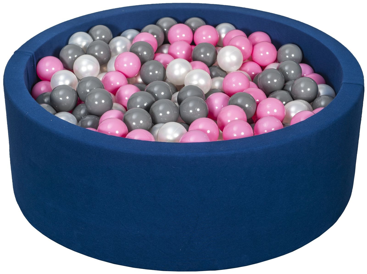 Velinda Soft Jersey Ball Pit with 450 Balls - Navy Blue, Baby & Kids Play Gift, 90cm