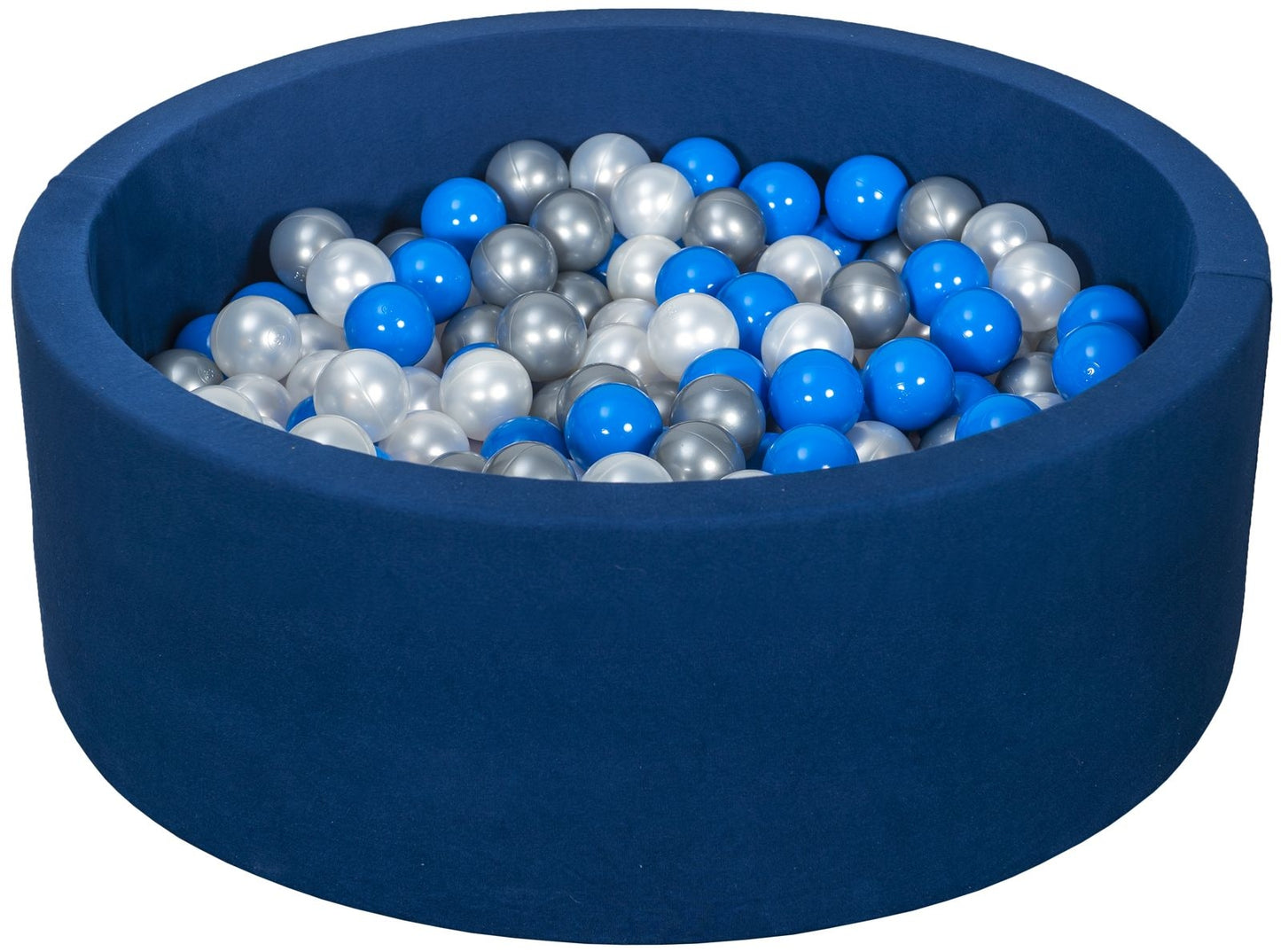 Velinda Soft Jersey Ball Pit with 300 Balls - Navy Blue, Baby & Kids Play Gift, 80cm