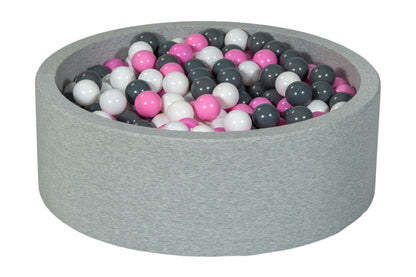 Velinda Soft Jersey Ball Pit with 450 Balls - Baby & Kids Play Gift - 90cm