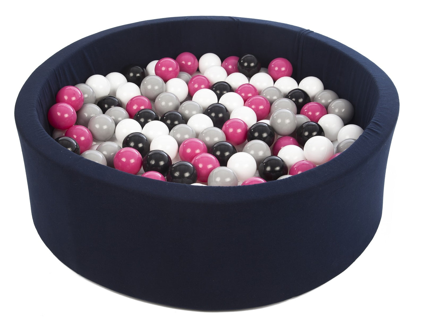 Velinda Soft Jersey Ball Pit with 200 Balls - Navy Blue, Baby & Kids Play Gift, 90cm