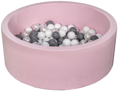 Velinda Soft Jersey Ball Pit with 150 Balls - Pink, Baby & Kids Play Gift, 90cm