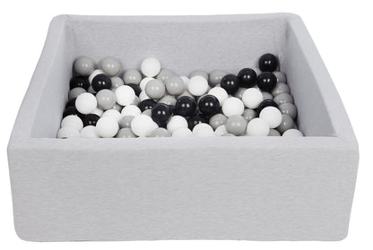 Velinda Soft Jersey Ball Pit with 150 Balls - 90x90cm, Baby & Kids Play Gift