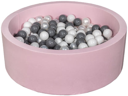 Velinda Soft Jersey Ball Pit with 300 Balls - Pink, Baby & Kids Play Gift, 80cm