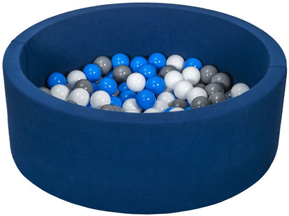 Velinda Soft Jersey Ball Pit with 150 Balls - Navy Blue - Baby & Kids Play Toy