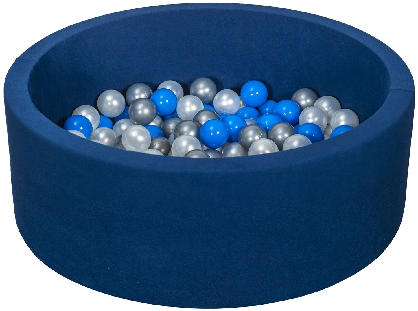 Velinda Soft Jersey Ball Pit with 150 Balls - Navy Blue - Baby & Kids Play Toy