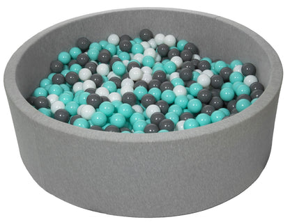 Velinda Soft Jersey Ball Pit with 900 Balls - 125cm Diameter, Baby & Kids Play Gift