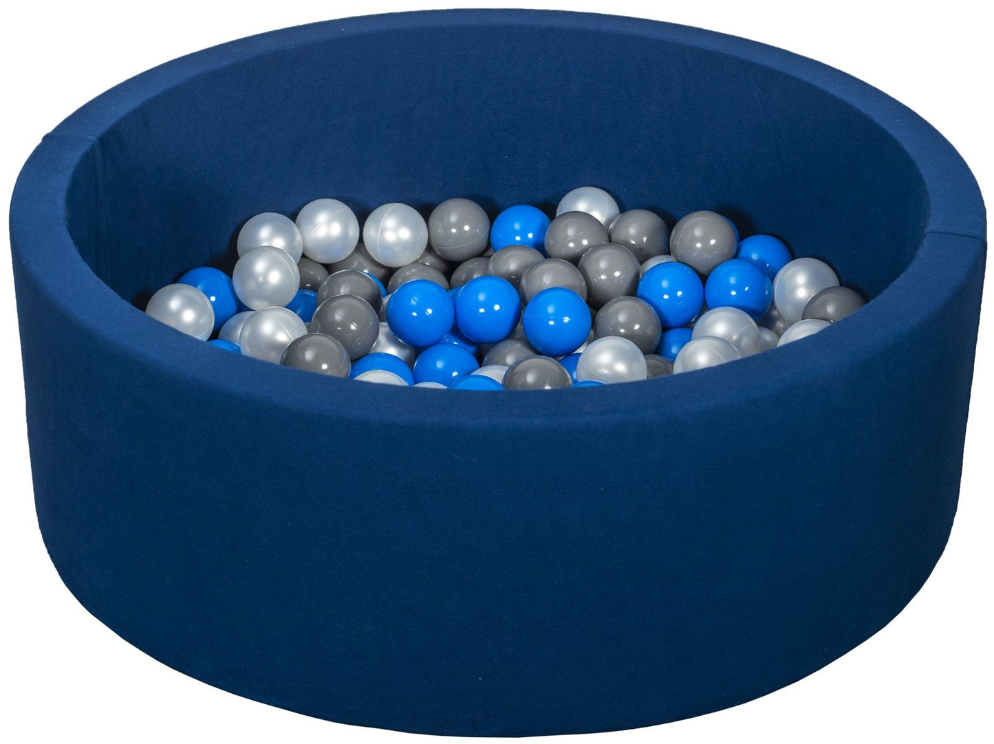 Velinda Soft Jersey Ball Pit with 150 Balls - Navy Blue - Baby & Kids Play Toy