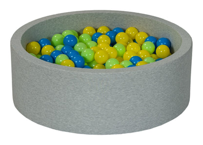 Velinda Soft Jersey Ball Pit with 300 Balls - Baby & Kids Play Gift - 80cm