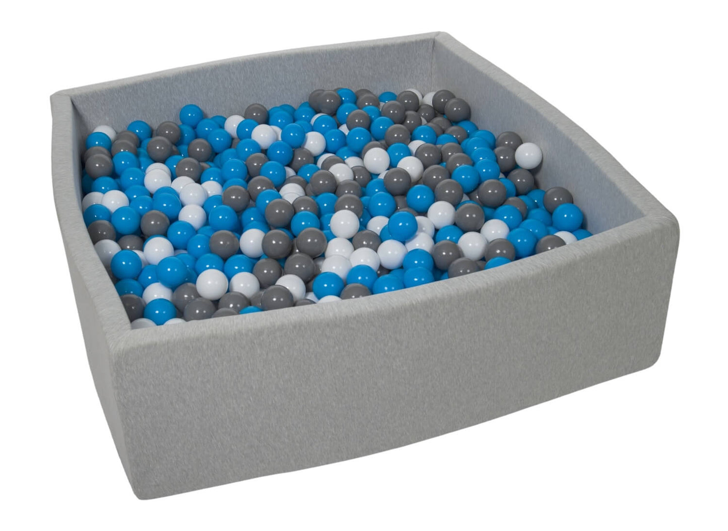 Velinda Soft Jersey Ball Pit with 1200 Balls - 110x110cm - Baby & Kids Play Gift