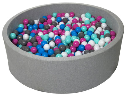 Velinda Soft Jersey Ball Pit with 900 Balls - 125cm Diameter, Baby & Kids Play Gift