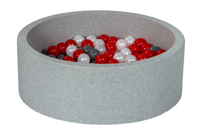 Velinda Soft Jersey Ball Pit with 200 Balls - Baby & Kids Play Gift - 90cm