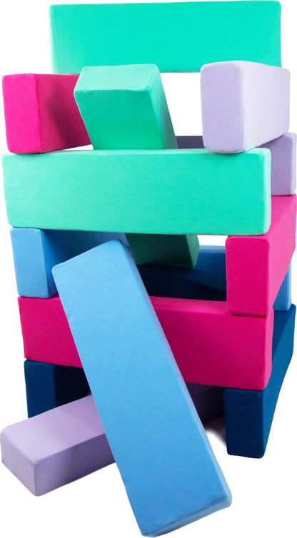 Velinda Jenga 15-Piece Foam Building Blocks Set - Soft, Durable, Kids Stacking Toy